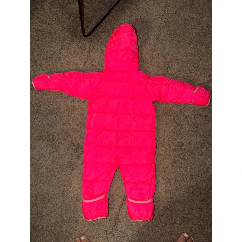 Nike Baby Girls Neon‎ Pink Quilted Puffer Bunting Snowsuit